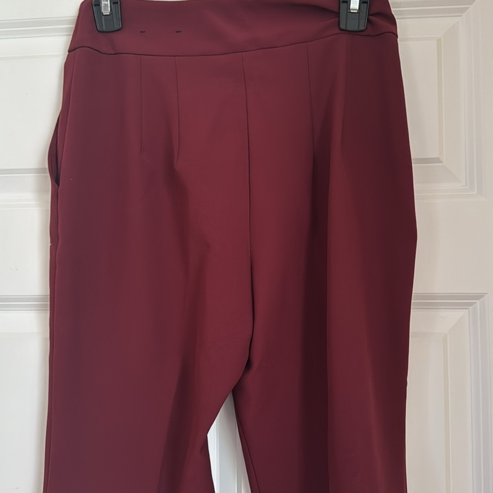 Express Wine Ruby Red Super High Waisted Rise Fla… - image 8